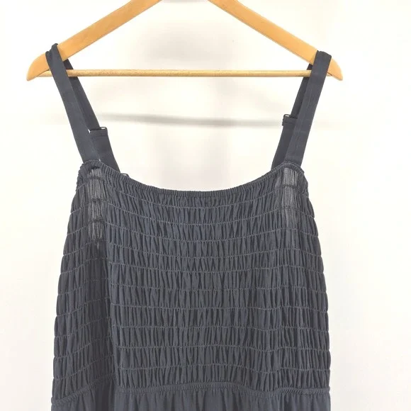 Lane Bryant Navy Ombre Floral Maxi Dress 22/24 2X Smocked Boho Beach Sundress - Picture 3 of 16